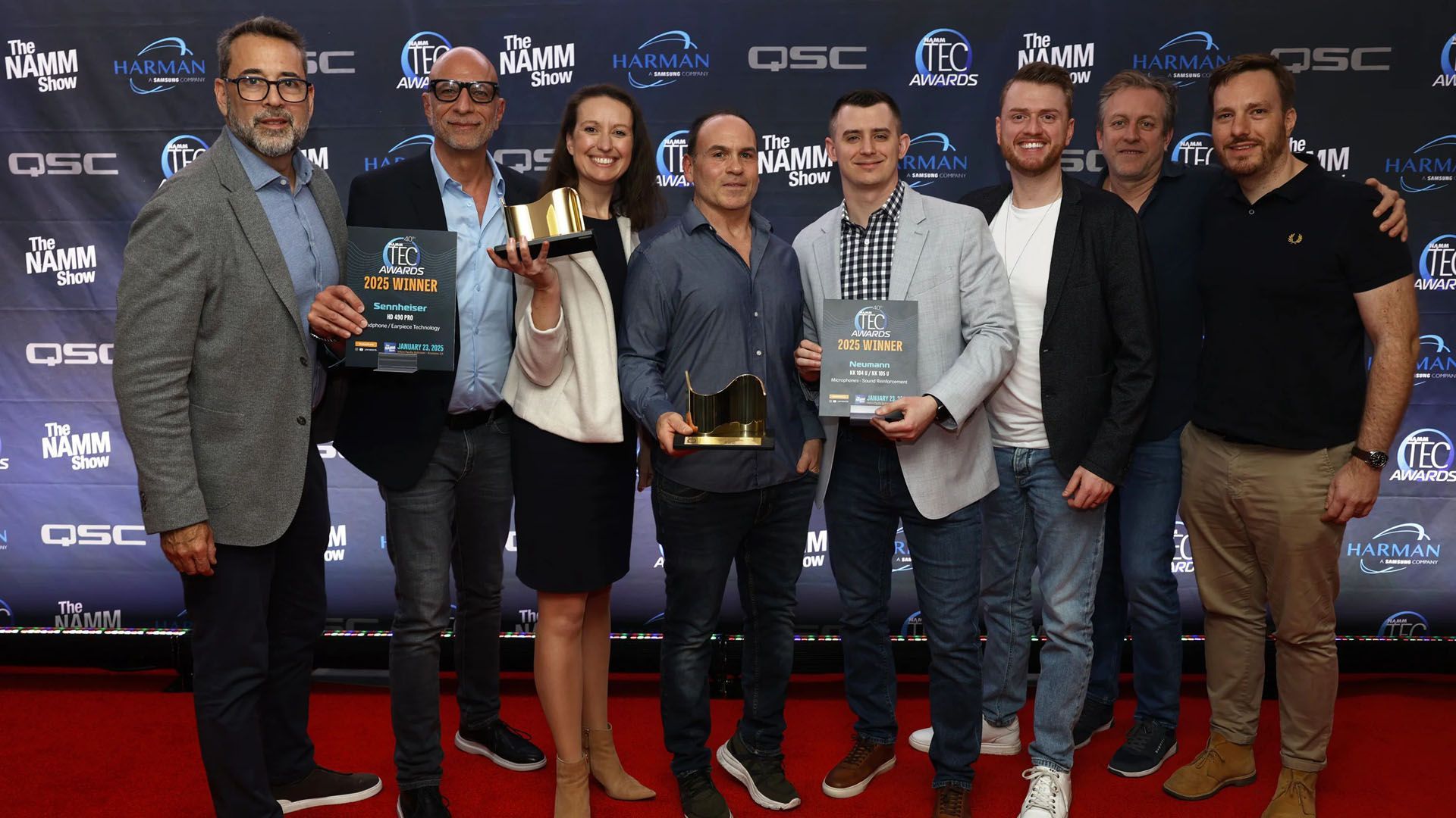 Найвищі нагороди TEC Awards здобули навушники Sennheiser HD 490 PRO та мікрофонні капсюлі Neumann KK 104 U і KK 105 U